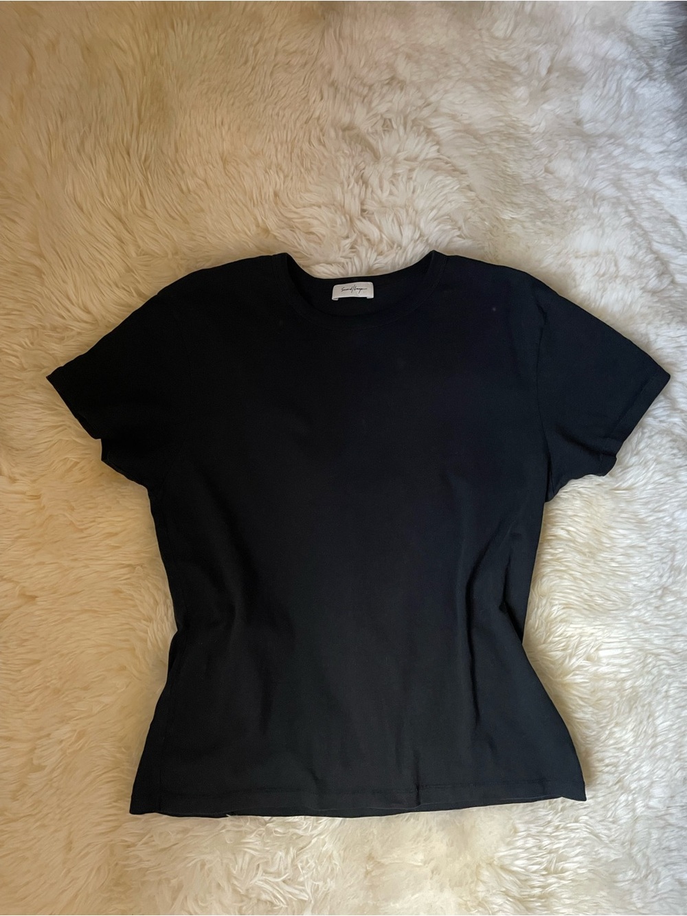 HTF Second / Layer men’s black slim cropped shirt